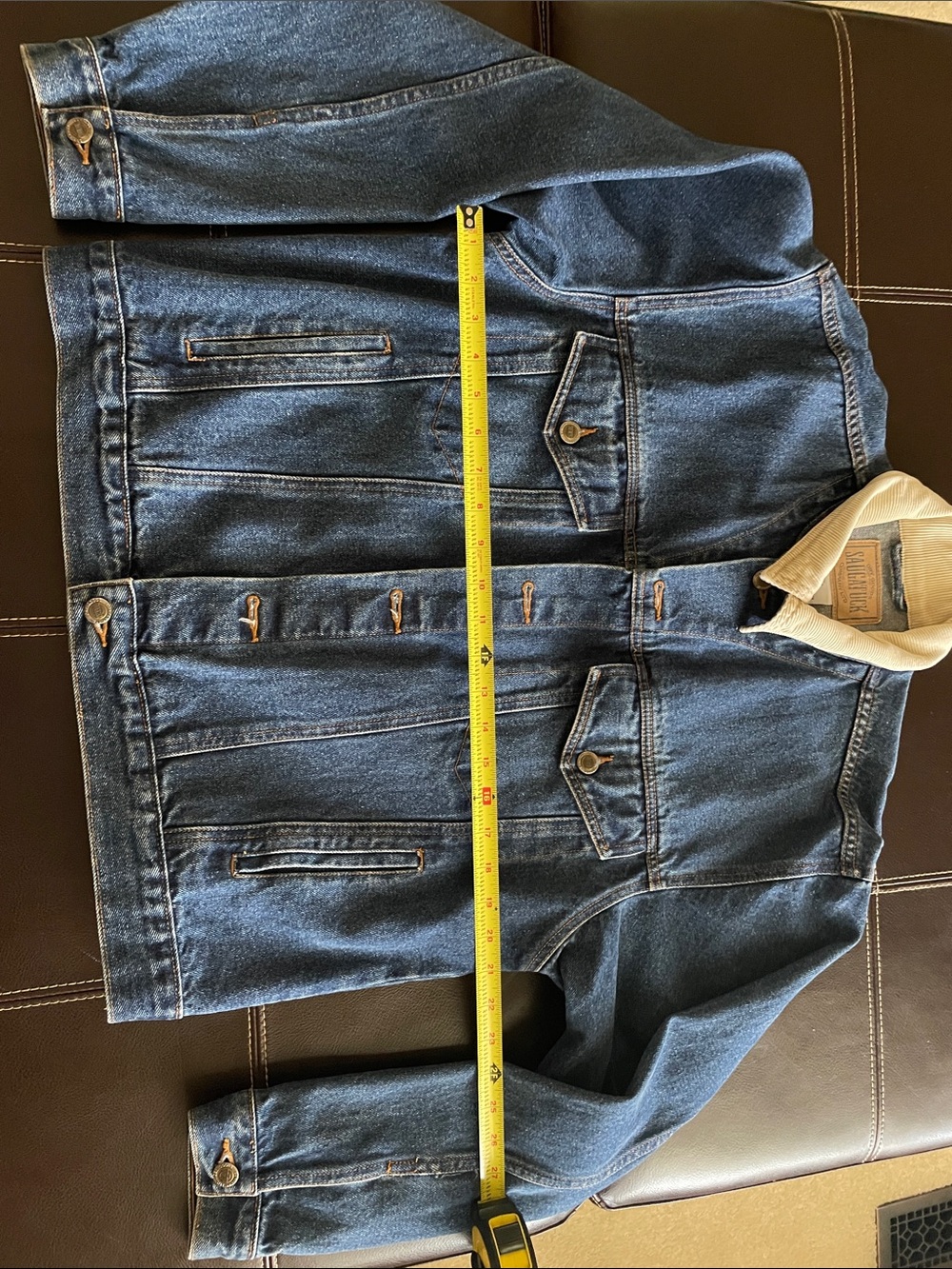 Saugatuck Company LTD Blue Denim Jacket with Corduroy Collar